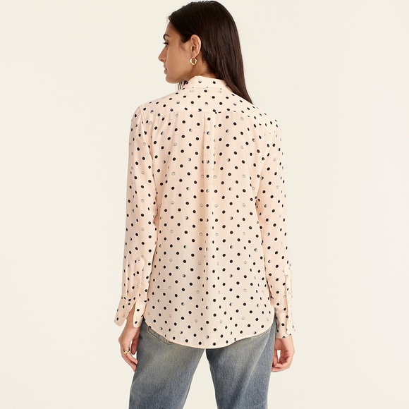 JCREW CLASSIC-FIT SILK SHIRT IN MIXED DOTS - Picture 2 of 5